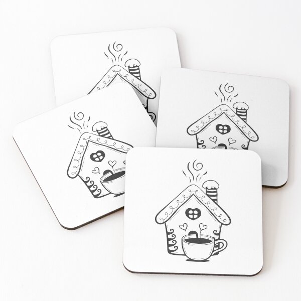 Item preview, Gingerbread House with Coffee Cute Christmas Gift 3 designed and sold by OneLine Studio.