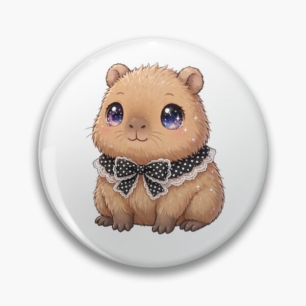 Item preview, Capybara with black polka dot bow designed and sold by priyankajustine.