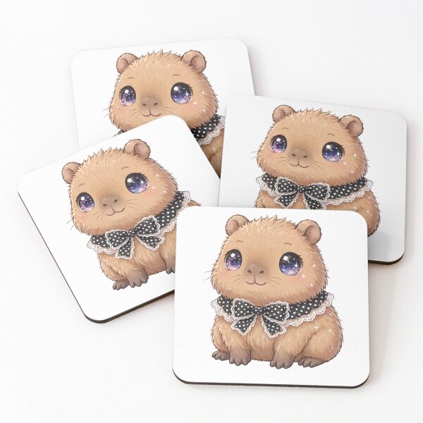 Item preview, Capybara with black polka dot bow designed and sold by priyankajustine.
