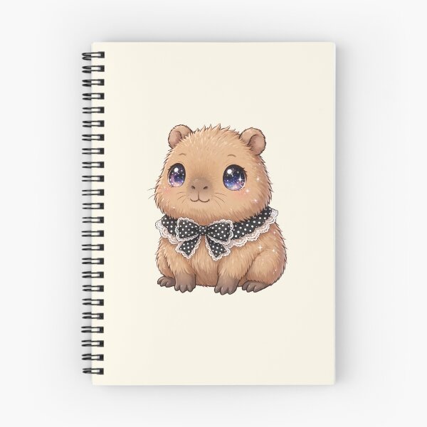 Item preview, Capybara with black polka dot bow designed and sold by priyankajustine.