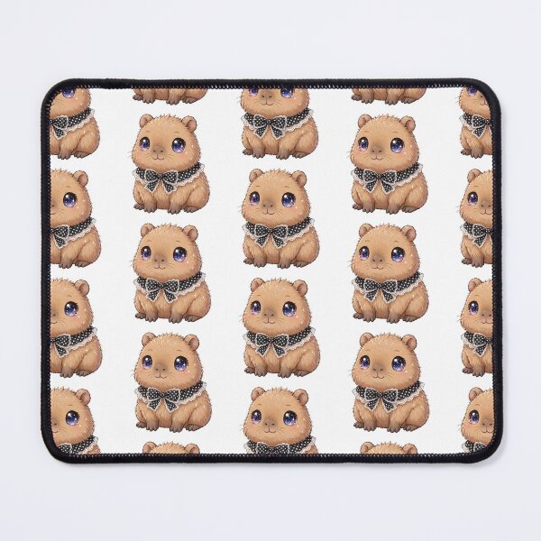Item preview, Capybara with black polka dot bow designed and sold by priyankajustine.