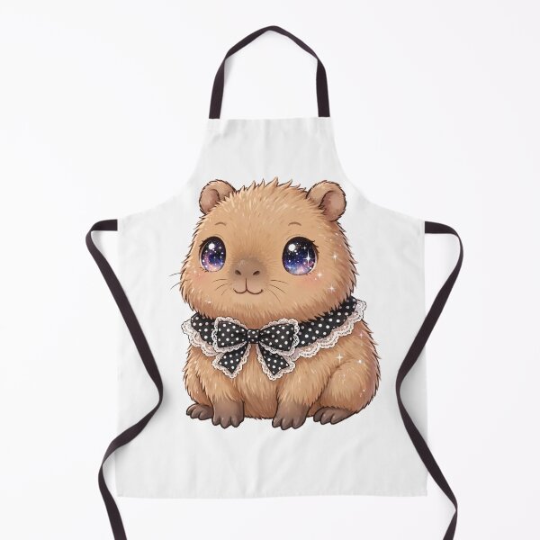 Item preview, Capybara with black polka dot bow designed and sold by priyankajustine.