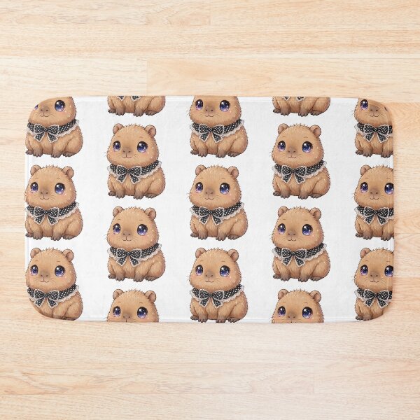 Item preview, Capybara with black polka dot bow designed and sold by priyankajustine.