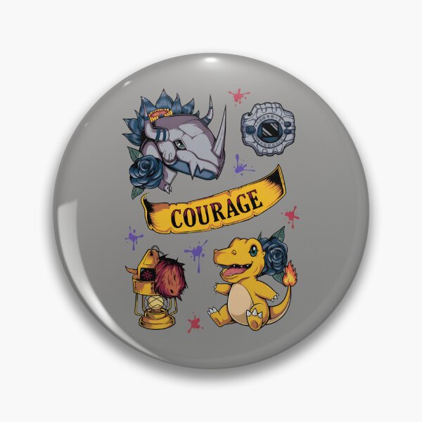 Item preview, Courage Tattoo Crest Digimon Style Art-70 designed and sold by TadijBabic.