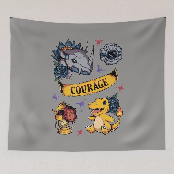 Item preview, Courage Tattoo Crest Digimon Style Art-70 designed and sold by TadijBabic.