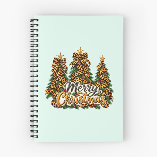 Item preview, Safari Christmas Tree Trio with Leopard Ribbon designed and sold by annenambiro.