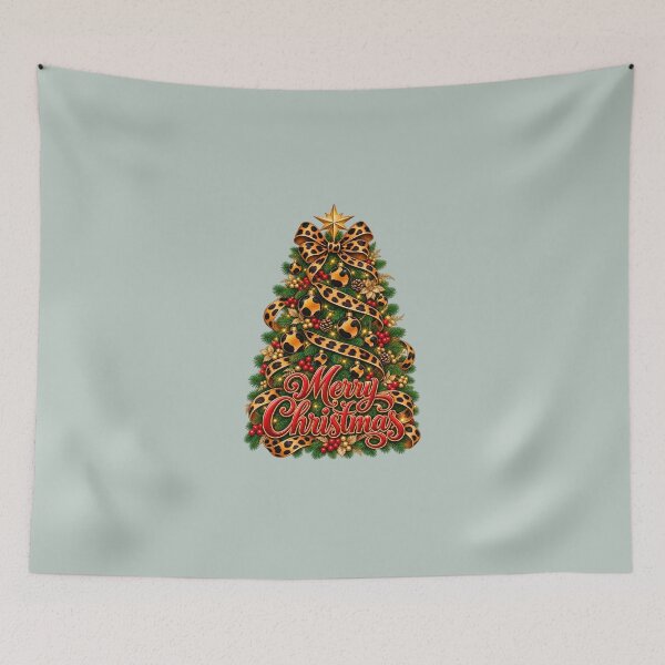 Item preview, Merry Christmas Safari Holiday Tree Design designed and sold by annenambiro.
