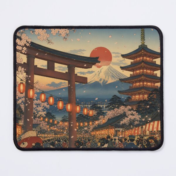 Item preview, Japanese Festival Landscape Art designed and sold by Glitchart66.