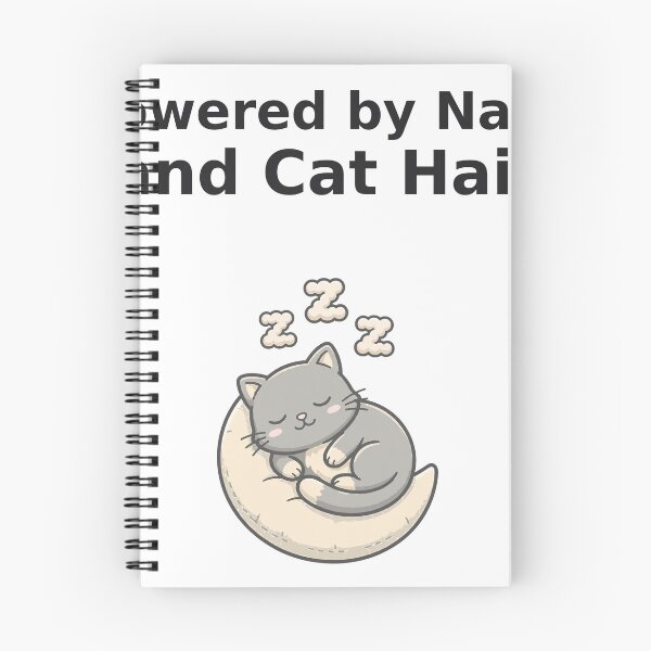 Item preview, powered-by-naps-and-cat-hair-funny-cat designed and sold by samimouhdi.
