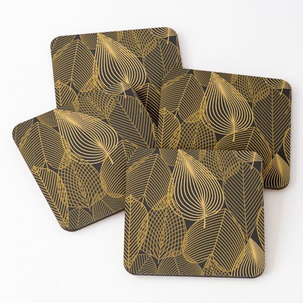 Item preview, Elegant Gold Line Art Leaf designed and sold by FestivityFinds.