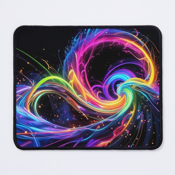 Item preview, Neon Rainbow Vortex – Vibrant Abstract Swirl Energy Wave Art. designed and sold by fbtrisha.