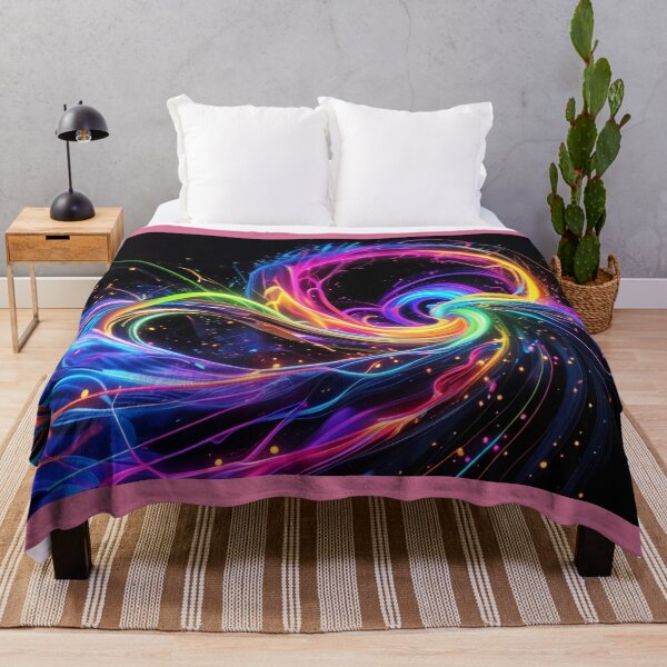 Item preview, Neon Rainbow Vortex – Vibrant Abstract Swirl Energy Wave Art. designed and sold by fbtrisha.