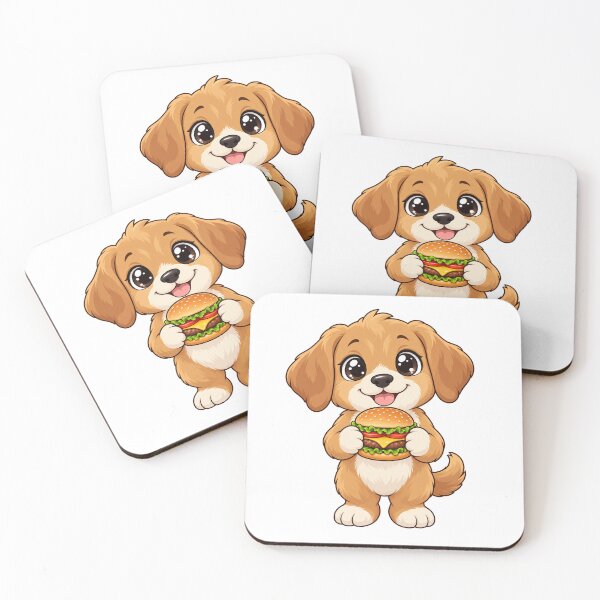 Item preview, Cute Kawaii Dog With Burger designed and sold by Eternalski.