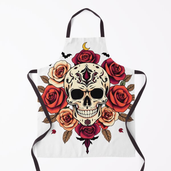 Item preview, Ornate Sugar Skull & Rose Wreath Halloween Art designed and sold by EG Creativity Art.