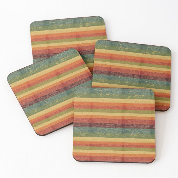 Item preview, Vintage 70s Rainbow Stripe Textured Pattern designed and sold by pinkal.