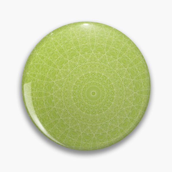 Item preview, Chartreuse Green Mandala with Radiating White Geometry designed and sold by tryandplay.