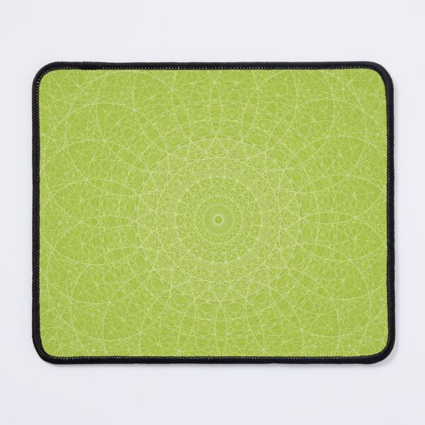 Item preview, Chartreuse Green Mandala with Radiating White Geometry designed and sold by tryandplay.