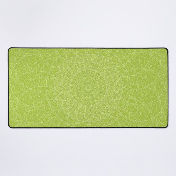 Item preview, Chartreuse Green Mandala with Radiating White Geometry designed and sold by tryandplay.