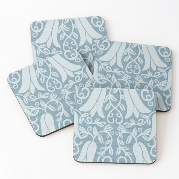 Item preview, Dusty denim blue Copihue bell flower vine Chile designed and sold by FrancesPoff.