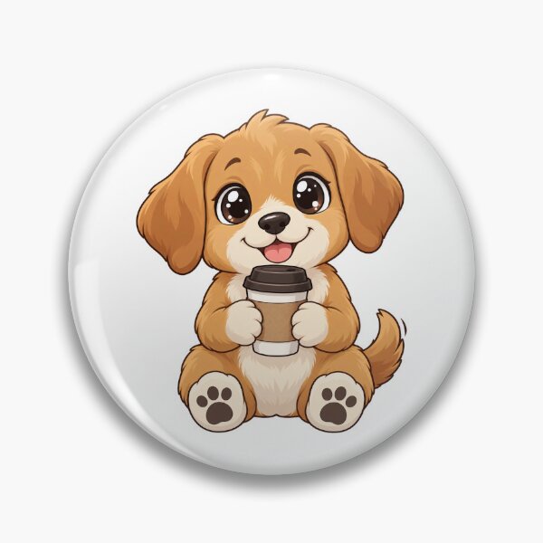 Item preview, Cute Kawaii Dog With Coffee designed and sold by Eternalski.