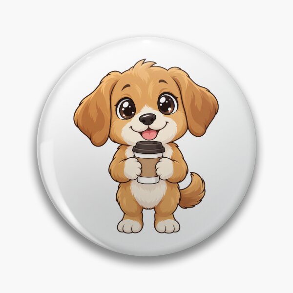 Item preview, Cute Kawaii Dog With Coffee designed and sold by Eternalski.