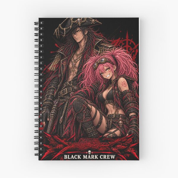 Item preview, Captain Kael and Pix Black Mark Pirate Crew Graphic designed and sold by Boomaroo.