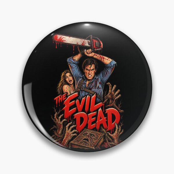 Item preview, The Evil Dead Vintage Horror Poster | Ash Williams Chainsaw | Deadites Horror Movie Art designed and sold by DopeyRobot.