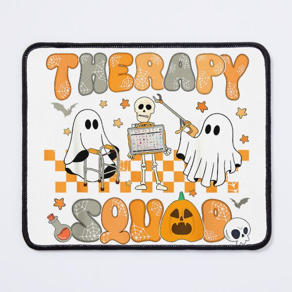 Item preview, Spooky Season Therapy Squad Skeleton Ghost Halloween T-Shirt designed and sold by RoReshop.