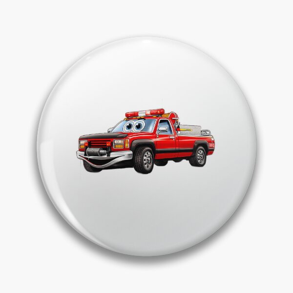 Item preview, Grass Fire Truck Cartoon designed and sold by ca-rlyneder.