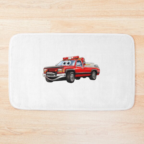 Item preview, Grass Fire Truck Cartoon designed and sold by ca-rlyneder.