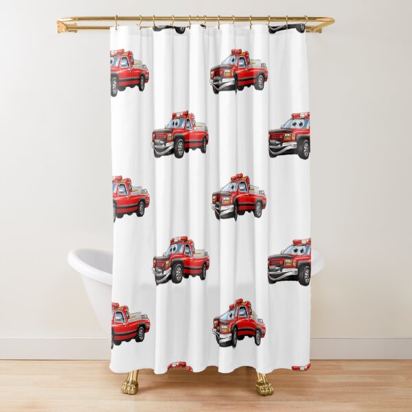 Item preview, Grass Fire Truck Cartoon designed and sold by ca-rlyneder.