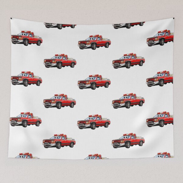 Item preview, Grass Fire Truck Cartoon designed and sold by ca-rlyneder.