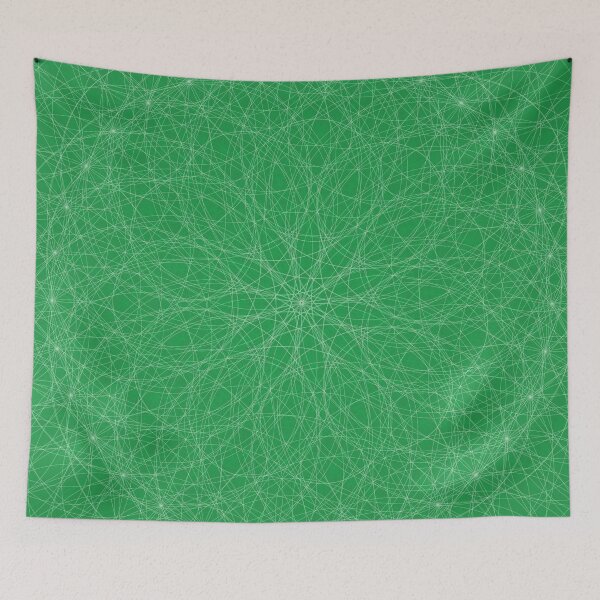 Item preview, Emerald Green Starburst Mandala with Fine Linework designed and sold by tryandplay.