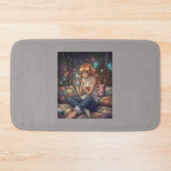 Item preview, Cozy Anime Girl Relaxing On Bed Scene-29 designed and sold by EnzoMarino.