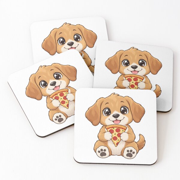Item preview, Cute Kawaii Dog With Pizza designed and sold by Eternalski.