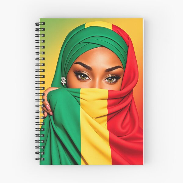 Item preview, African Woman in Pan-African Flag Hijab | Afro Heritage Pride Graphic Tee designed and sold by GarnerSupplyCo.