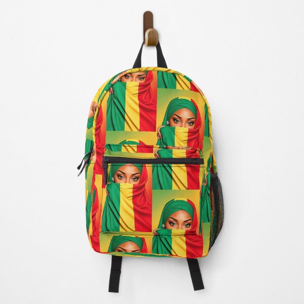 Item preview, African Woman in Pan-African Flag Hijab | Afro Heritage Pride Graphic Tee designed and sold by GarnerSupplyCo.