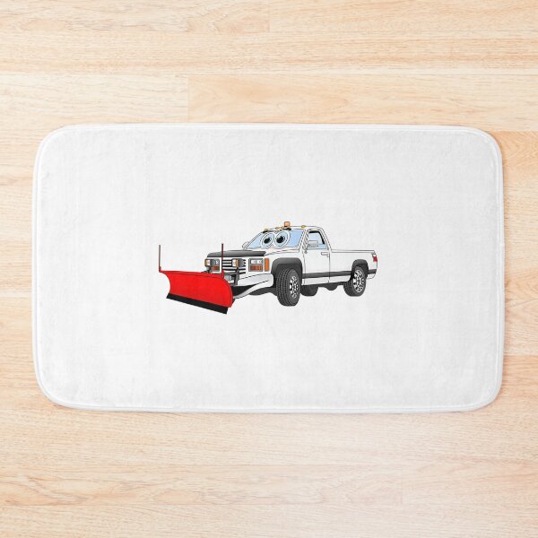 Item preview, White R Pick Up Truck Snow Plow Cartoon designed and sold by ca-rlyneder.