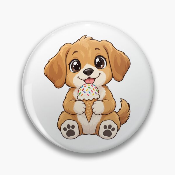Item preview, Cute Kawaii Dog With Ice Cream designed and sold by Eternalski.
