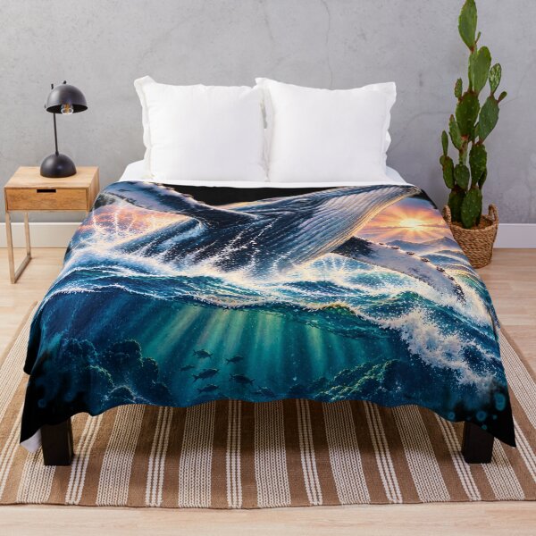 Item preview, Ocean Whale Sunset Waves designed and sold by RkskArt.