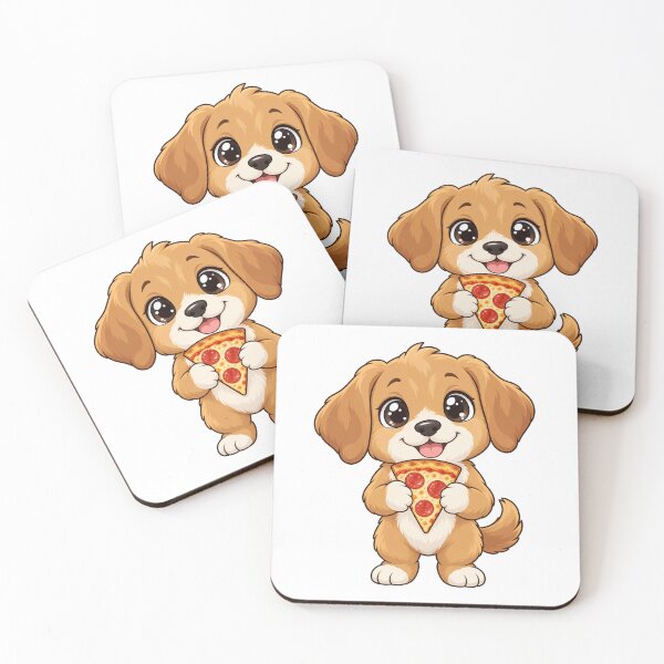 Item preview, Cute Kawaii Dog With Pizza designed and sold by Eternalski.