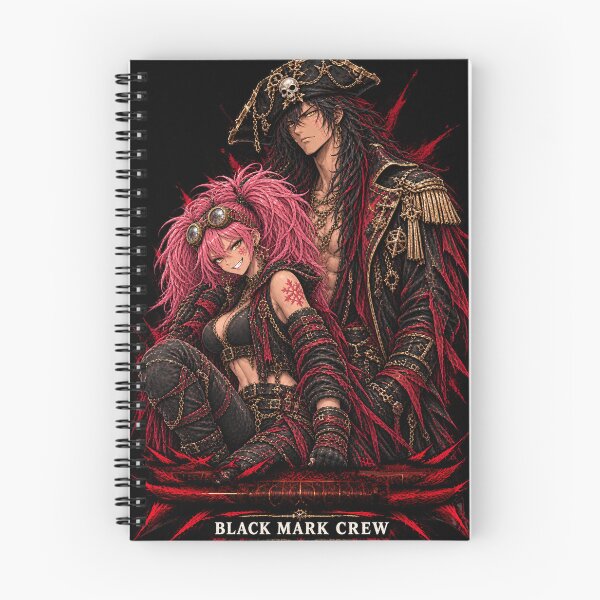 Item preview, Captain Kael and Pix Black Mark Pirate Crew Graphic designed and sold by Boomaroo.