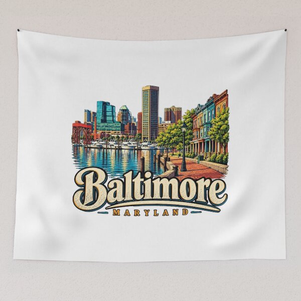 Item preview, Vintage Baltimore Maryland Travel Souvenir Landmark Gift designed and sold by MichaeIRellov.