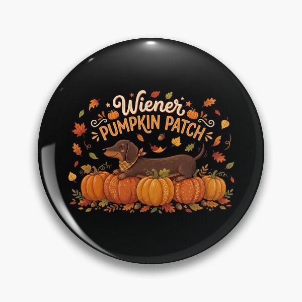 Item preview, Wiener Pumpkin Patch Cute Dachshund Fall Autumn Dog designed and sold by TeNovaStudio.