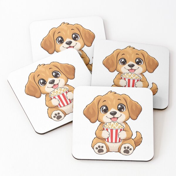 Item preview, Cute Kawaii Dog With Popcorn designed and sold by Eternalski.