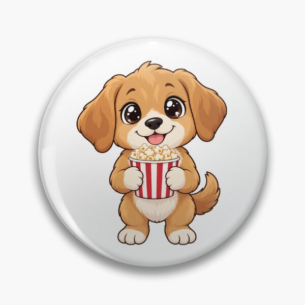 Item preview, Cute Kawaii Dog With Popcorn designed and sold by Eternalski.