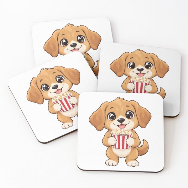 Item preview, Cute Kawaii Dog With Popcorn designed and sold by Eternalski.