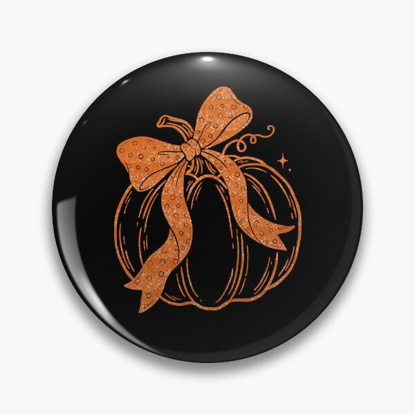 Item preview, Preppy Fall Pumpkin With Polka Dot Coquette Bow designed and sold by FreshVibe Prints.