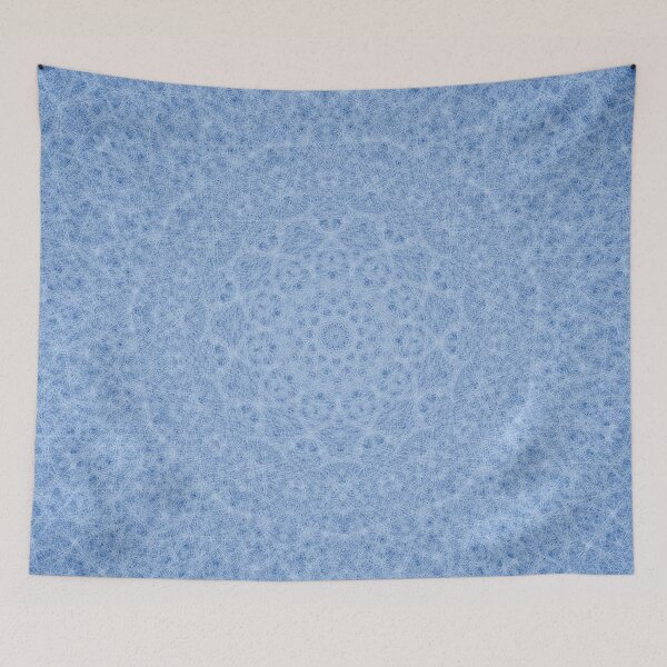 Item preview, Cornflower Blue Mandala with Delicate Frostlike Geometry designed and sold by tryandplay.