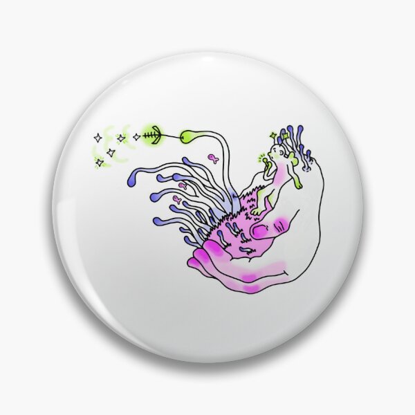 Item preview, Green Sketch Burst Abstract Pink Fluid Monster Art designed and sold by nerdherdpodcast.